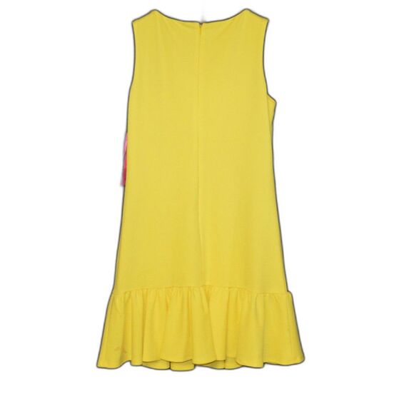 NWT Betsey Johnson Yellow New Spring Sun Scuba Crepe Dress FLO6K29 Sleeveless 6 - Picture 3 of 10